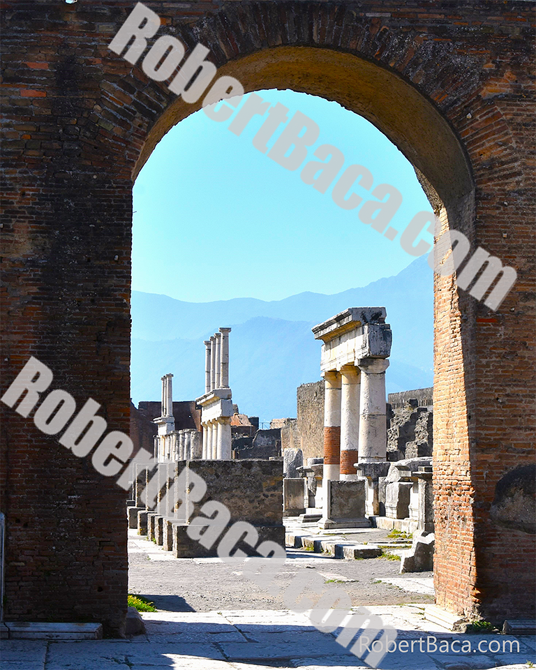Arch and Mountains - Pompeii