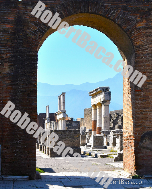 Arch and Mountains - Pompeii