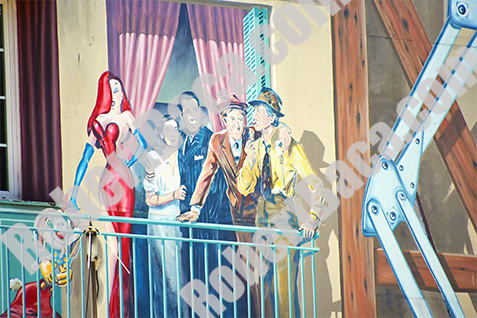 Hollywood Mural - Cannes, France Close UP